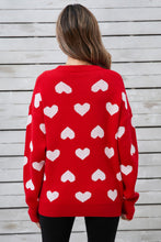 Load image into Gallery viewer, Angel Wings Heart Round Neck Long Sleeve Sweater