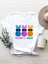Load image into Gallery viewer, Sequin Rabbit Round Neck Short Sleeve T-Shirt