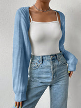 Load image into Gallery viewer, Honey Open Front Long Sleeve Cropped Cardigan