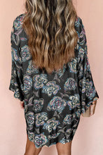 Load image into Gallery viewer, Printed Button Up Three-Quarter Sleeve Shirt Dress