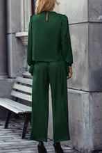 Load image into Gallery viewer, Honey V-Neck Long Sleeve Top and Wide Leg Pants Set