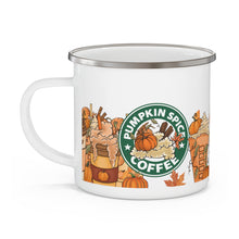 Load image into Gallery viewer, Starbucks Inspired Pumpkin Spice Enamel Fall Mug
