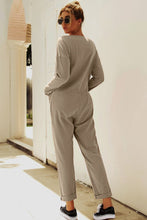 Load image into Gallery viewer, Buttoned Drop Shoulder Pocket Jumpsuit