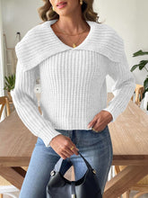 Load image into Gallery viewer, Cable-Knit Long Sleeve Sweater