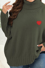Load image into Gallery viewer, Plus Size Turtle Neck Long Sleeve Sweater