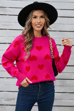 Load image into Gallery viewer, Angel Wings Heart Round Neck Long Sleeve Sweater