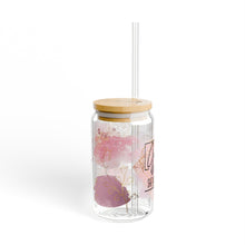 Load image into Gallery viewer, &quot;God is Within Her&quot; 16oz Glass with Bamboo Lid and Straw