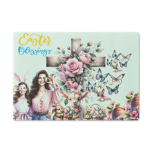 Load image into Gallery viewer, Glass Cutting &amp; Cheese Board (Easter Blessings)