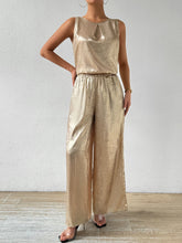 Load image into Gallery viewer, Honey Round Neck Sleeveless Top and Pants Set