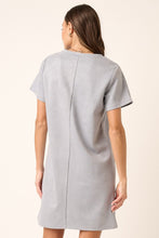 Load image into Gallery viewer, Mittoshop Suede Short Sleeve Mini Dress