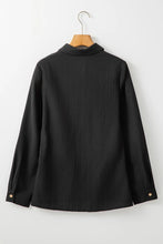 Load image into Gallery viewer, Textured Collared Neck Long Sleeve Shirt