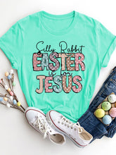 Load image into Gallery viewer, Letter Graphic Round Neck Short Sleeve T-Shirt