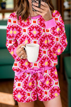 Load image into Gallery viewer, Geometric Round Neck Top and Shorts Set