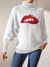 Load image into Gallery viewer, Lip Turtleneck Long Sleeve Sweater
