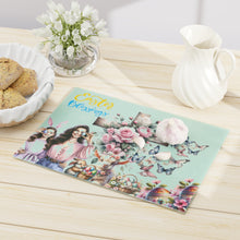 Load image into Gallery viewer, Glass Cutting &amp; Cheese Board (Easter Blessings)