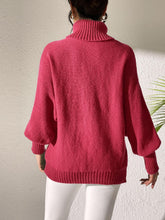 Load image into Gallery viewer, Lip Turtleneck Long Sleeve Sweater