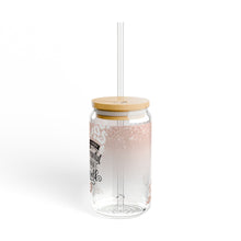 Load image into Gallery viewer, &quot;Behind Every Successful Woman&quot; 16oz Glass with Bamboo Lid and Straw