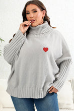Load image into Gallery viewer, Plus Size Turtle Neck Long Sleeve Sweater