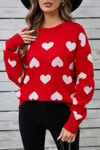 Load image into Gallery viewer, Angel Wings Heart Round Neck Long Sleeve Sweater