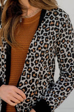 Load image into Gallery viewer, Pocketed Leopard Open Front Cover Up