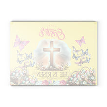 Load image into Gallery viewer, Glass Cutting &amp; Cheese  Board (Happy Easter &quot;He Is Risen&quot;)