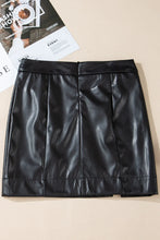 Load image into Gallery viewer, Black Leather Mini Skirt