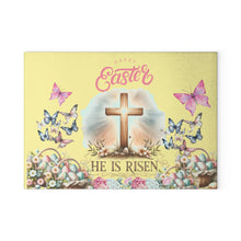 Load image into Gallery viewer, Glass Cutting &amp; Cheese  Board (Happy Easter &quot;He Is Risen&quot;)