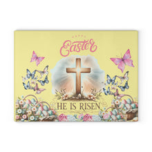 Load image into Gallery viewer, Glass Cutting &amp; Cheese  Board (Happy Easter &quot;He Is Risen&quot;)
