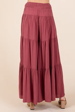 Load image into Gallery viewer, Mittoshop Tier Detail Smocked Elastic Waist Wide Leg Pants