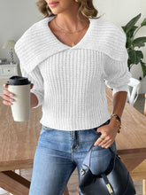 Load image into Gallery viewer, Cable-Knit Long Sleeve Sweater