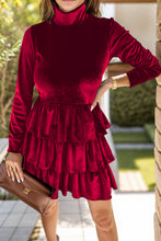 Load image into Gallery viewer, Ruffled Layered Long Sleeve Mini Dress