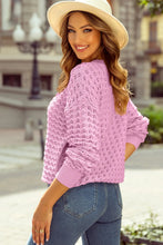 Load image into Gallery viewer, Round Neck Dropped Shoulder Long Sleeve Sweater