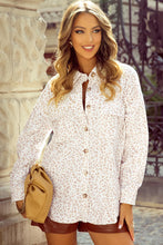 Load image into Gallery viewer, Leopard Collared Neck Dropped Shoulder Jacket