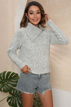 Load image into Gallery viewer, Asymmetrical Neck Long Sleeve Pullover Sweater