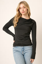 Load image into Gallery viewer, Mittoshop Ruched Long Sleeve Slim Top