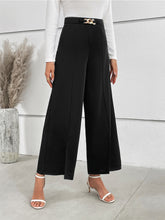 Load image into Gallery viewer, Honey Chain Detail Slit Straight Pants