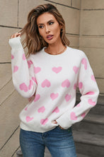 Load image into Gallery viewer, Angel Wings Heart Round Neck Long Sleeve Sweater