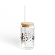 Load image into Gallery viewer, &quot;Created&quot; 16 oz Glass w / Bamboo lid and Straw