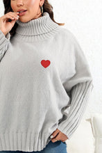 Load image into Gallery viewer, Plus Size Turtle Neck Long Sleeve Sweater