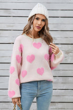 Load image into Gallery viewer, Angel Wings Heart Dropped Shoulder Long Sleeve Sweater