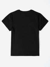 Load image into Gallery viewer, Letter Graphic Round Neck Short Sleeve T-Shirt