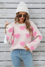 Load image into Gallery viewer, Angel Wings Heart Dropped Shoulder Long Sleeve Sweater