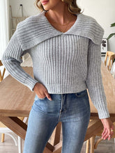Load image into Gallery viewer, Cable-Knit Long Sleeve Sweater
