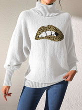 Load image into Gallery viewer, Lip Turtleneck Long Sleeve Sweater