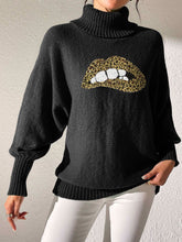 Load image into Gallery viewer, Lip Turtleneck Long Sleeve Sweater