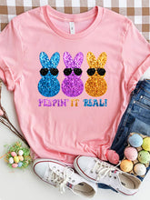 Load image into Gallery viewer, Sequin Rabbit Round Neck Short Sleeve T-Shirt