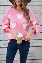 Load image into Gallery viewer, Angel Wings Heart Dropped Shoulder Long Sleeve Sweater
