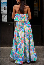 Load image into Gallery viewer, Slit Printed Tube Maxi Dress