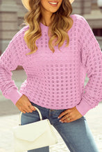 Load image into Gallery viewer, Round Neck Dropped Shoulder Long Sleeve Sweater
