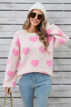 Load image into Gallery viewer, Angel Wings Heart Dropped Shoulder Long Sleeve Sweater